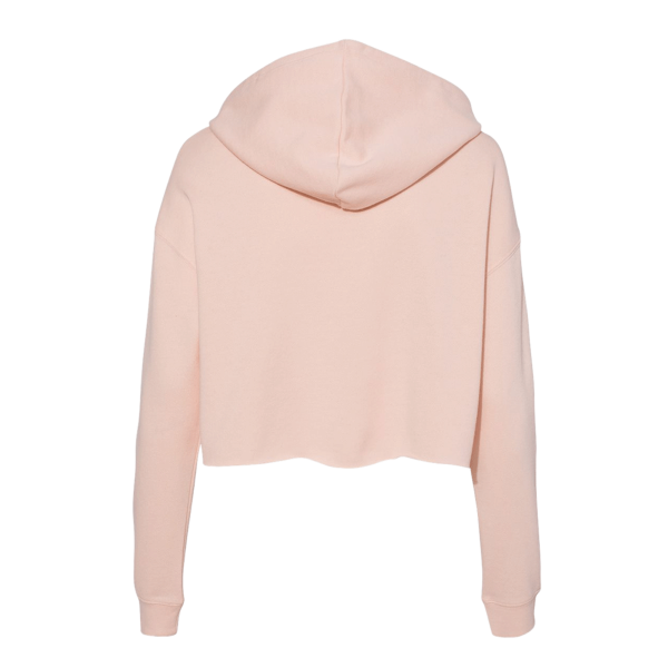 Independent Trading Co. Women’s Lightweight Crop Hooded Sweatshirt, Blush, Back view
