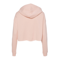 Independent Trading Co. Women’s Lightweight Crop Hooded Sweatshirt, Blush, Back view