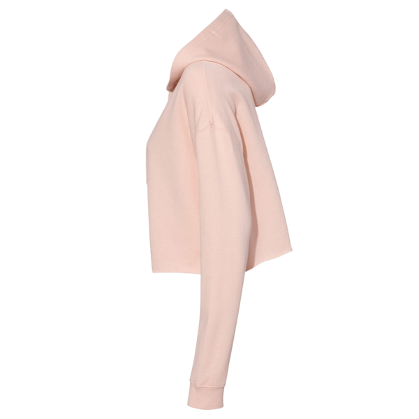 Independent Trading Co. Women’s Lightweight Crop Hooded Sweatshirt, Blush, Left Sleeve view