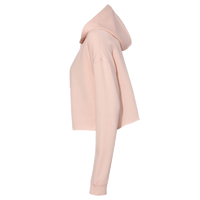 Independent Trading Co. Women’s Lightweight Crop Hooded Sweatshirt, Blush, Left Sleeve view
