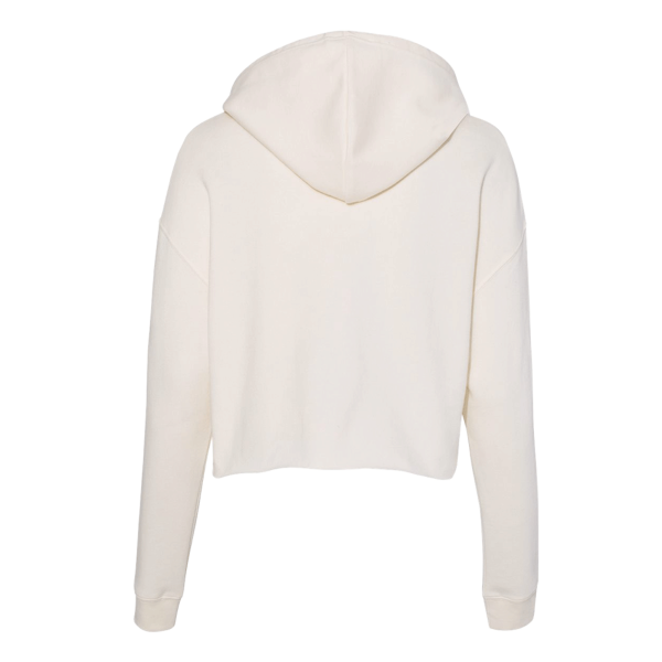 Independent Trading Co. Women’s Lightweight Crop Hooded Sweatshirt, Bone, Back view