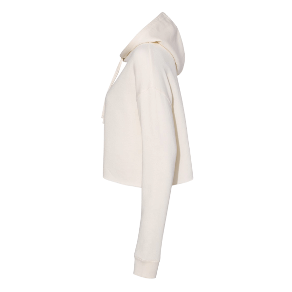 Independent Trading Co. Women’s Lightweight Crop Hooded Sweatshirt, Bone, Left Sleeve view