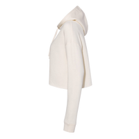 Independent Trading Co. Women’s Lightweight Crop Hooded Sweatshirt, Bone, Left Sleeve view