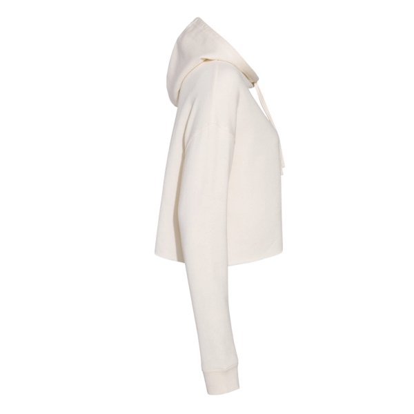 Independent Trading Co. Women’s Lightweight Crop Hooded Sweatshirt, Bone, Right Sleeve view