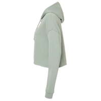 Independent Trading Co. Women’s Lightweight Crop Hooded Sweatshirt, Sage, Left Sleeve view