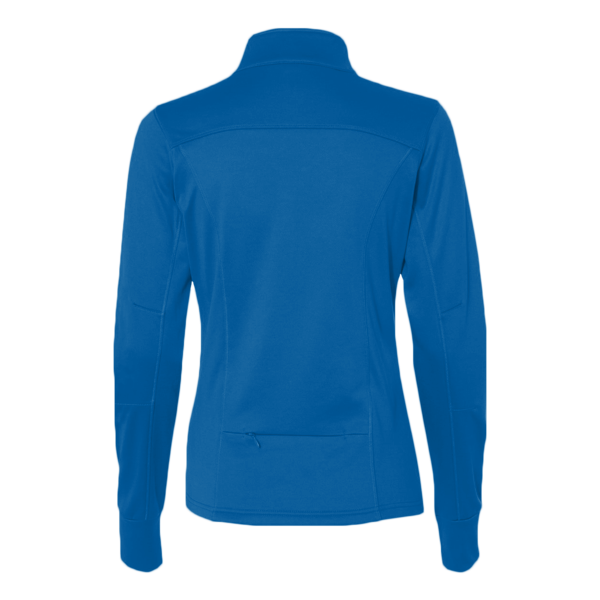 Independent Trading Co. Women's Poly-Tech Full-Zip Track Jacket, Aster Blue, Back view
