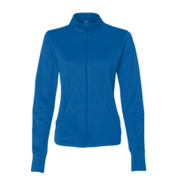 Independent Trading Co. Women's Poly-Tech Full-Zip Track Jacket, Aster Blue, Front view