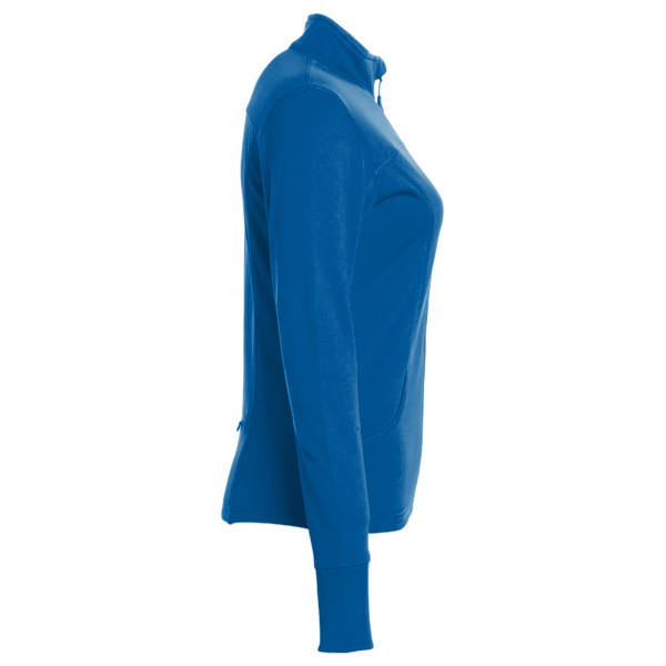 Independent Trading Co. Women's Poly-Tech Full-Zip Track Jacket, Aster Blue, Right Sleeve view