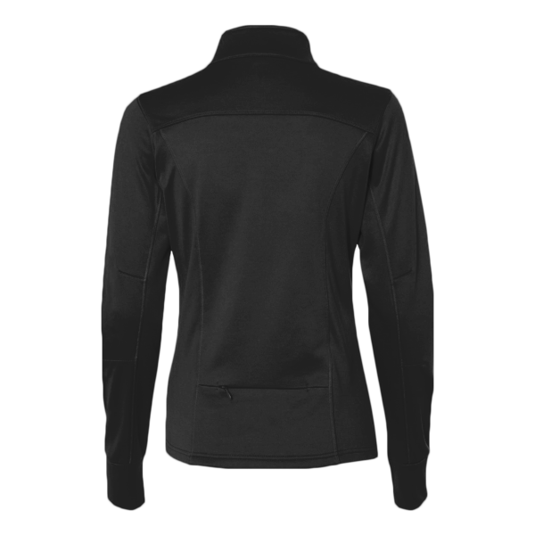 Independent Trading Co. Women's Poly-Tech Full-Zip Track Jacket, Black, Back view