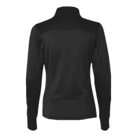Independent Trading Co. Women's Poly-Tech Full-Zip Track Jacket, Black, Back view
