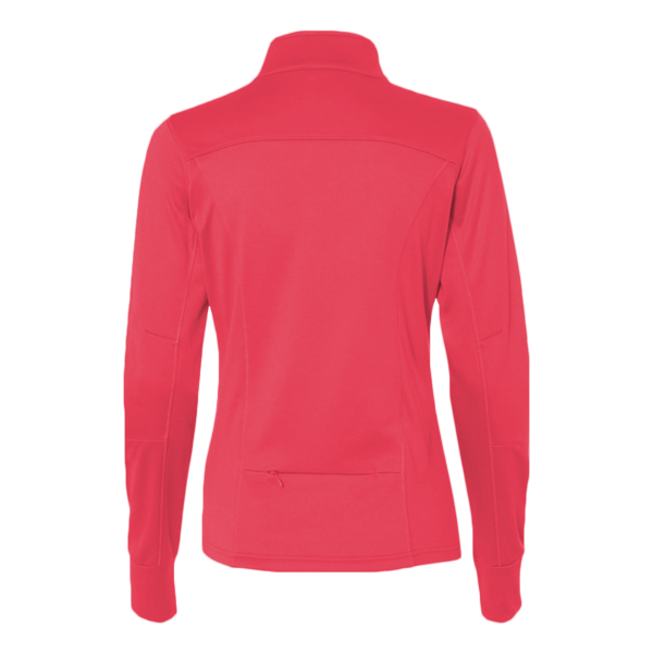 Independent Trading Co. Women's Poly-Tech Full-Zip Track Jacket, Coral, Back view