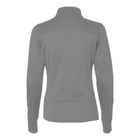Independent Trading Co. Women's Poly-Tech Full-Zip Track Jacket, Gunmetal Heather, Back view