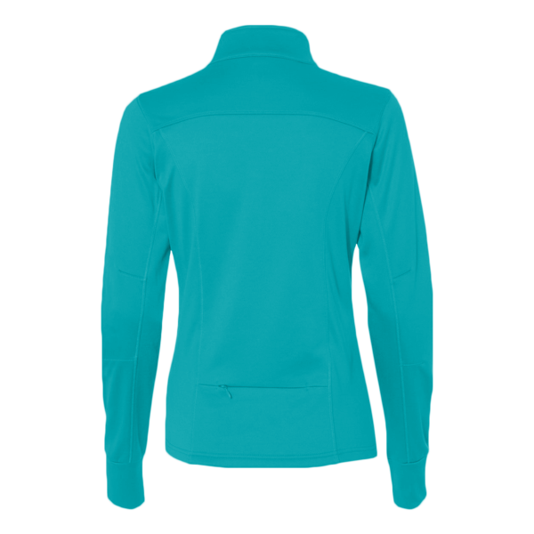 Independent Trading Co. Women's Poly-Tech Full-Zip Track Jacket, Lapis Green, Back view