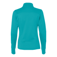 Independent Trading Co. Women's Poly-Tech Full-Zip Track Jacket, Lapis Green, Back view
