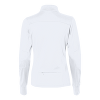 Independent Trading Co. Women's Poly-Tech Full-Zip Track Jacket, White, Back view