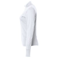 Independent Trading Co. Women's Poly-Tech Full-Zip Track Jacket, White, Left Sleeve view