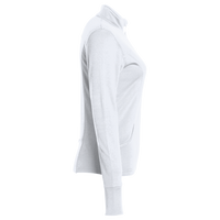 Independent Trading Co. Women's Poly-Tech Full-Zip Track Jacket, White, Right Sleeve view
