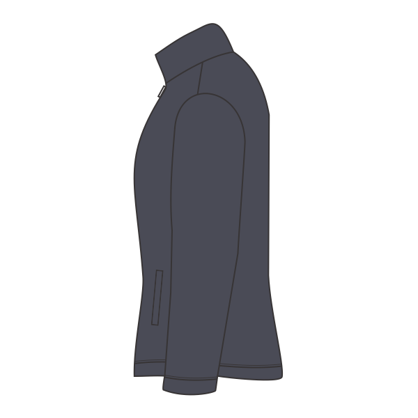 Independent Trading Co. Women's Puffer Jacket, Black, Left Sleeve view