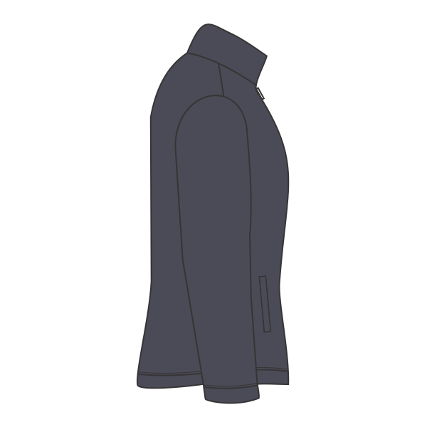 Independent Trading Co. Women's Puffer Jacket, Black, Right Sleeve view