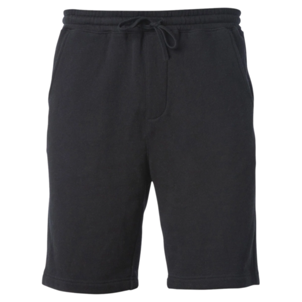Independent Trading Co. Youth Lightweight Special Blend Fleece Shorts, Black, Front view