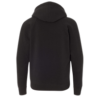 Independent Trading Co. Youth Lightweight Special Blend Raglan Hooded Sweatshirt, Black / Black, Back view