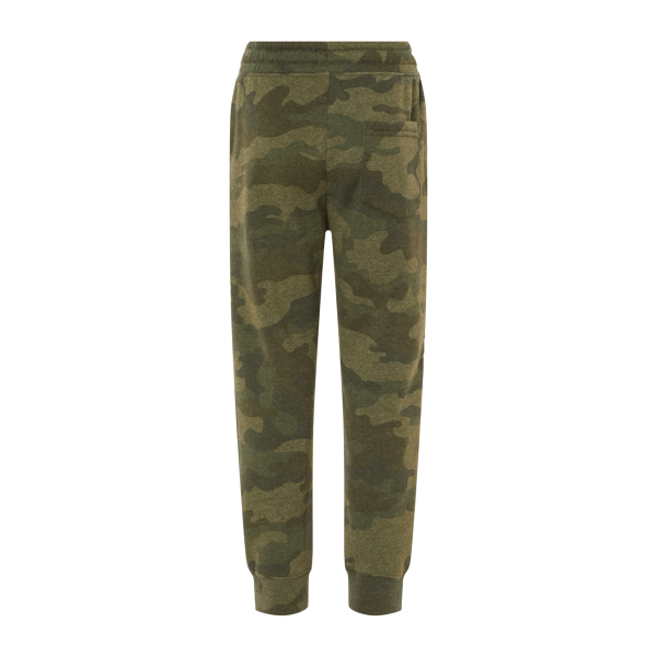 Independent Trading Co. Youth Lightweight Special Blend Sweatpants, Forest Camo Heather, Back view
