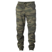 Independent Trading Co. Youth Lightweight Special Blend Sweatpants, Forest Camo Heather, Front view