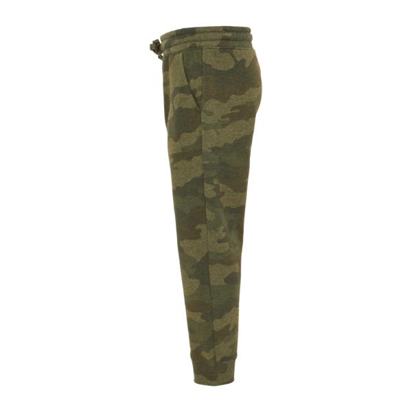 Independent Trading Co. Youth Lightweight Special Blend Sweatpants, Forest Camo Heather, Left Side view