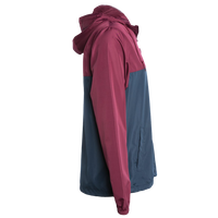 Independent Trading Co. Youth Lightweight Windbreaker Full-Zip Jacket, Maroon / Classic Navy, Right Sleeve view