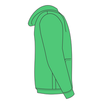 Independent Trading Co. Youth Midweight Full-Zip Hooded Sweatshirt, Alpine Green, Right Side view