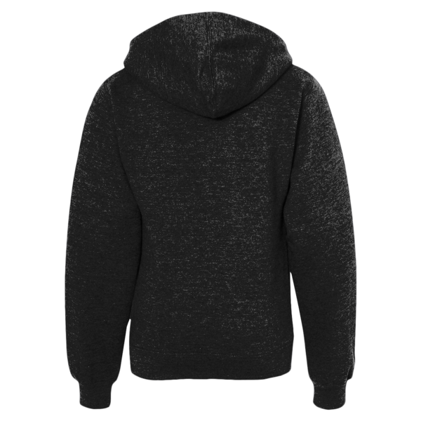 Independent Trading Co. Youth Midweight Full-Zip Hooded Sweatshirt, Black, Back view