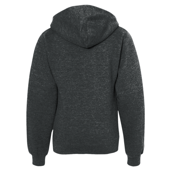 Independent Trading Co. Youth Midweight Full-Zip Hooded Sweatshirt, Charcoal Heather, Back view