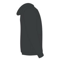 Independent Trading Co. Youth Midweight Full-Zip Hooded Sweatshirt, Charcoal Heather, Right Side view