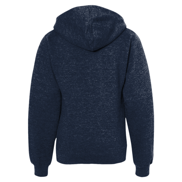 Independent Trading Co. Youth Midweight Full-Zip Hooded Sweatshirt, Navy, Back view
