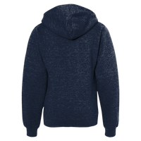 Independent Trading Co. Youth Midweight Full-Zip Hooded Sweatshirt, Navy, Back view