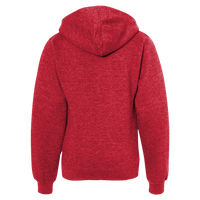 Independent Trading Co. Youth Midweight Full-Zip Hooded Sweatshirt, Red, Back view