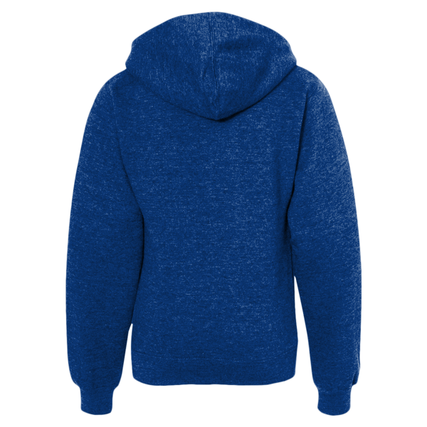 Independent Trading Co. Youth Midweight Full-Zip Hooded Sweatshirt, Royal Heather, Back view