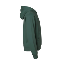 Independent Trading Co. Youth Midweight Hooded Sweatshirt, Alpine Green, Right Sleeve view