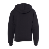 Independent Trading Co. Youth Midweight Hooded Sweatshirt, Black, Back view
