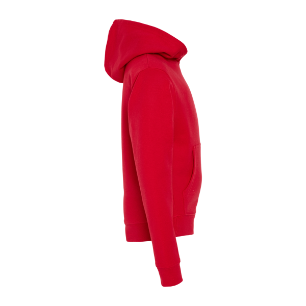 Independent Trading Co. Youth Midweight Hooded Sweatshirt, Red, Right Sleeve view