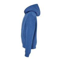 Independent Trading Co. Youth Midweight Hooded Sweatshirt, Royal Heather, Left Sleeve view