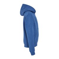 Independent Trading Co. Youth Midweight Hooded Sweatshirt, Royal Heather, Right Sleeve view