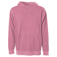 Independent Trading Co. Youth Midweight Pigment-Dyed Hooded Sweatshirt, Pigment Maroon, Front view