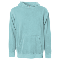 Independent Trading Co. Youth Midweight Pigment-Dyed Hooded Sweatshirt, Pigment Mint, Front view