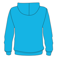 Independent Trading Co. Youth Midweight Tie-Dyed Hooded Sweatshirt, Tie Dye Aqua Blue, Back view