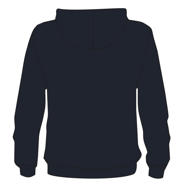 Independent Trading Co. Youth Midweight Tie-Dyed Hooded Sweatshirt, Tie Dye Black, Back view