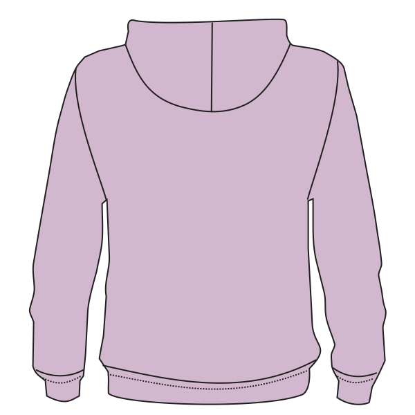 Independent Trading Co. Youth Midweight Tie-Dyed Hooded Sweatshirt, Tie Dye Cotton Candy, Back view
