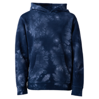 Independent Trading Co. Youth Midweight Tie-Dyed Hooded Sweatshirt, Tie Dye Navy, Front view