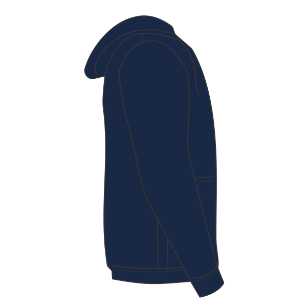 Independent Trading Co. Youth Midweight Tie-Dyed Hooded Sweatshirt, Tie Dye Navy, Right Sleeve view