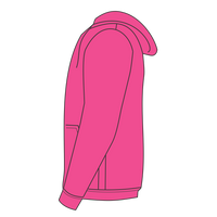 Independent Trading Co. Youth Midweight Tie-Dyed Hooded Sweatshirt, Tie Dye Pink, Left Sleeve view